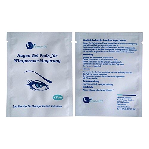 Dermastil 50 Paar Augenpads, Augen Gel Pads für Wimpernverlängerung- Lint Free Eye Gel Patch for Eyelash Extensions - 4