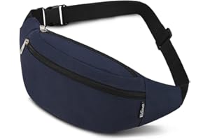 RIDIRUN Torby na nerki dla mężczyzn i kobiet, wędrówki, bieganie, podróż, wodoodporna torba na talię, spacery z psem, sport na świeżym powietrzu, dla kobiet, chłopców, Ciemnoniebieski, Jeden rozmiar, Moda