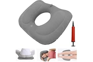 HRKVSK Hämorrhoiden Sitzkissen, Sitzring Steißbein Entlastung, Sitzkissen Orthopädisch, Hämorrhoiden Kissen, Dekubitus Sitzkissen, Sitzring Nach Op für Coccyx,Bed Sores,Sciatica (Grau)