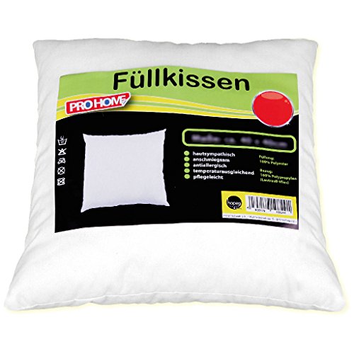 Füllkissen Kissenfüllung Kissen, Polyester und Federfüllung über 30 Varianten, Auswahl: Polyesterfüllung in der Größe 40x40cm - 5