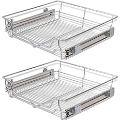 vidaXL 2X Panier Treillis Métallique 600 mm Argenté Panier de Rangement