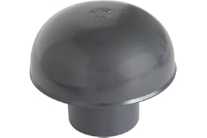 First Plast CDVM50A Chapeau de Ventilation Tête Exalateur, Noir, Diamètre 50 mm