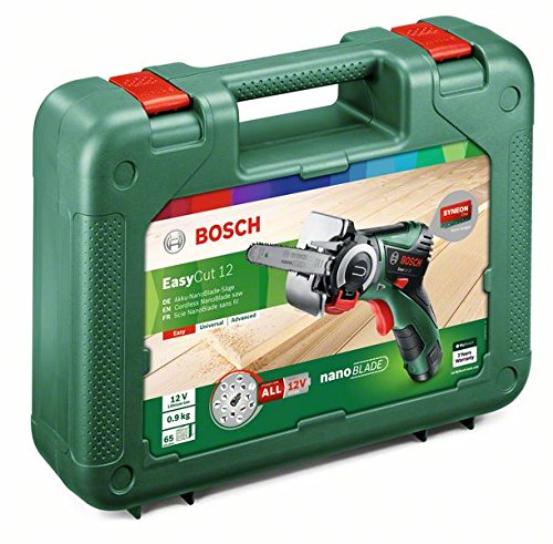 Bosch DIY Säge EasyCut 12 mit NanoBlade Technologie, Akku, nanoBLADE Wood Speed 65, Schutzkappe, Ladegerät, Handschlaufe, Koffer (12 V, 2,5 Ah, Schnitttiefe Holz 65mm, 0,9 kg) - 2