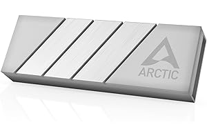 ARCTIC M2 Pro - Disipador térmico para SSD M.2 2280, con almohadillas térmicas ARCTIC TP-3, compatible con PC y PS5, para SSD de una y dos caras - Plata