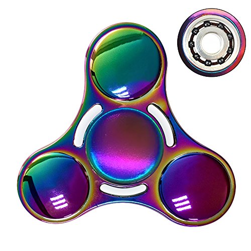 Colorful Hand Spinner, Zinc Alloy EDC Tri-spinner Stress Reducer Relieves Anxiety and Boredom For Kids & Adults (Multicolored Round) Colorful Hand Spinner, Zinc Alloy EDC Tri-spinner Stress Reducer Relieves Anxiety and Boredom For Kids & Adults (Multicolored Round)