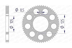 DC AFAM CORONA IN ALLUMINIO PASSO 428 HM 50 DENTI 60 HM/HONDA (CRE 50 BAJA 2003-2011 , CRE 50 BAJA RR 2009-2011 , CRE 50 SIX 2003-2010 , CRM 50 DERAPAGE 2003-2011 DERAPAGE, CRM 50 DERAPAGE competition 2004-2010 DERAPAGE competition, CRM 50 DERAPAGE RR 2009-2011 DERAPAGE RR)