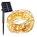 Produktbild InnooLight 200er LED Solar Kupferdraht Lichterkette Warmweiß & Hellgelb 20 Meter, mit 1,5 Meter Zuleitung, Wasserdichte Solar Außen Sternen Lichterketten Beleuchtung mit 8 Modi und Memory-Funktion für Indoor und Outdoor Dekoration