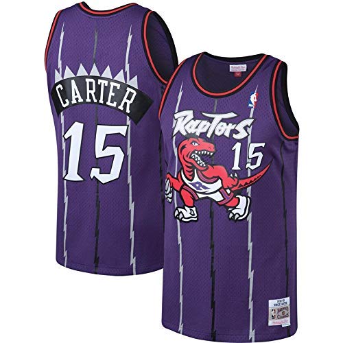 LAMBO Jersey de la NBA para hombreToronto Raptors # 15 Vince Carter Swingman Edition Jersey, Ropa Deportiva, Camiseta sin Mangas Unisex, Malla 2019 (S,Purple Vintage)
