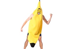 SAIIURV Disfraz Plátano Adulto Hombr Mujer Fruta Unisex, Disfraces Fruta Adulto, Disfraz Despedida Soltera para Fiesta Cosplay Halloween Carnaval