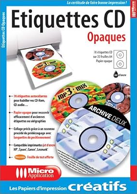 Micro Application Etiquettes CD opaques A4 - 100 unités