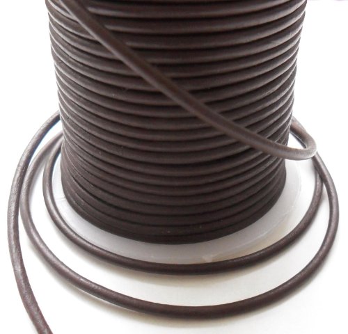 AURORIS - 5m Lederband rund - Ø 2mm - matt-braun