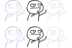 Pilikoll 6 Stück Mittelfinger Aufkleber Auto Dekorativer Aufkleber Lustige Mittlerer Fingeraufkleber Cartoon- Autoaufkleber für Auto Wandfenster, Motorrad, Laptop