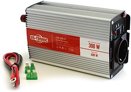 &amp; # X2605 Converter Brand US-Tronic Pur Sinus 12 V 220 V 300 Watts + USB Output 1 A::::: Best Value in its Category::::: Delivering a perfect Purity 220 Volts:::: Vacuum: High Efficiency, Low Power Consumption::::: Ensure Optimum Operation + Absolute Protection Device:::: – Recommended for use in the car using the cigarette lighter socket &amp; # X2605;