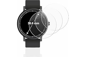 BROTECT 3 Stück Schutzglas für Armbanduhren (Kreisrund, ø: 30 mm) Schutzfolie Panzer Folie Glas Displayschutz Made in Germany [ 9H, Anti-Fingerprint]