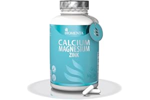‎BIOMENTA BIOMENTA Calcium + Magnesium + Zink hochdosiert – 180 vegane Multimineralien Kapseln mit je 100% NRV - Premiumqualität