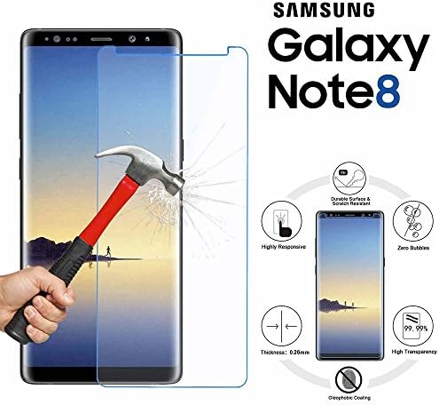 Galaxy Note 8 Screen Protector, 4D Full Cover Glass Protector, Samsung Galaxy Note 8 Glass-film Screen Protector for Samsung Galaxy Note 8 (Transparent)