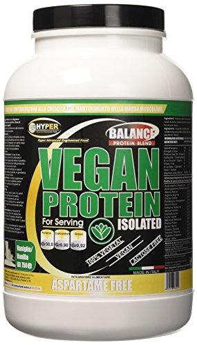 Hyper Vegan Protein  Proteine Vegane da Fonti Vegetali Rilascio Graduale, Gusto Vaniglia  gr750  - 1 Flacone