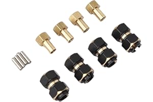 Dilwe RC Hex Hub, 4PCS RC Hex Hub Brass Wheels Extension for Trx4m 1/18 RC Crawler