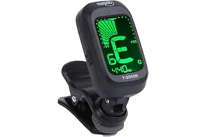 ANNNWZZD Clip per accordatore per chitarra, accordatore cromatico con ampio display LCD a colori, per chitarra, basso, violino, ukulele C, ukulele D (VI-901)
