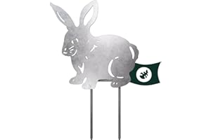 ‎VERDOBA VERDOBA Kaninchen Gartenstecker - Silberne Hasen Garten Deko - Deko Hasen Gartenstecker - Osterhasen Deko aus Eisen in Antikfinish - Metallfiguren Garten - Deko für den Garten, Balkon & Terrasse