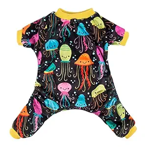 CuteBone Dog Pajamas Jellyfish Dog Apparel Dog Jumpsuit Pet Clothes Pajamas P80M