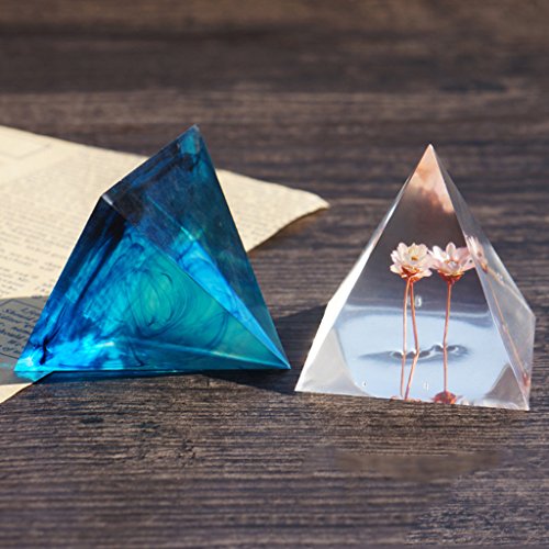 Phenovo Silikon AnhängerGießform DIY Schmuck Basteln Machen Juwelier Bedarf Werkzeuge Pyramidenform - 6