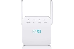 GETUE 2024 Répéteur WiFi Puissant Amplificateur WiFi Puissant - 2.4GHz 300Mbps,WiFi Extender Booster avec 2 Antenne,Compatible avec Toutes Les Box Internet,Nouveau,A