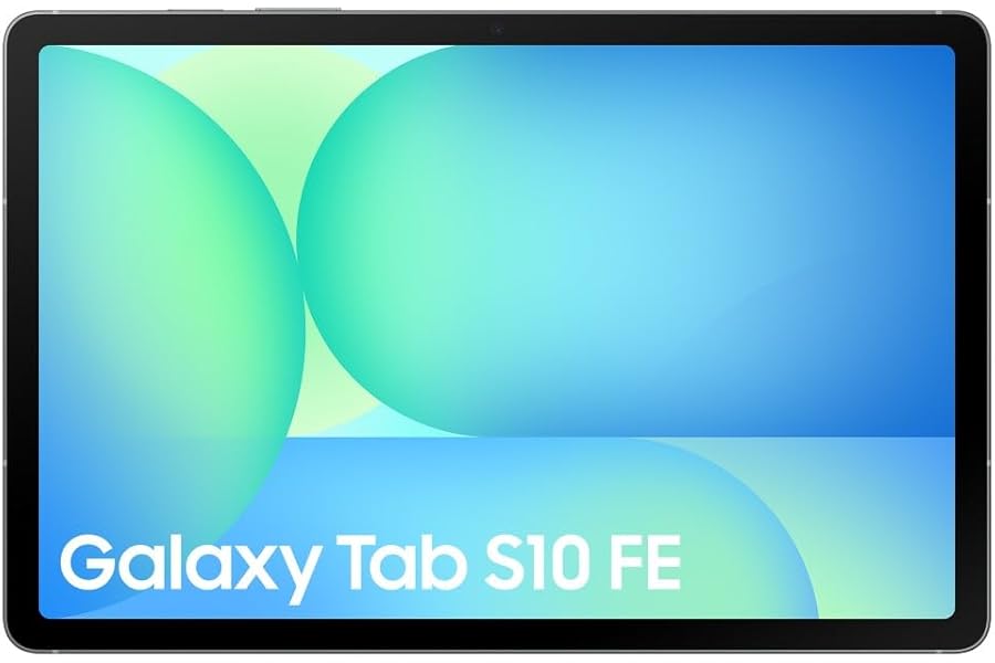 Samsung Galaxy S10 FE Android Tablet, Wifi, 128GB Storage, 8GB Memory, 10.9" Display, S Pen included, Long lasting Battery, Grey, 3 Year Samsung Extended Warranty (UK Version)