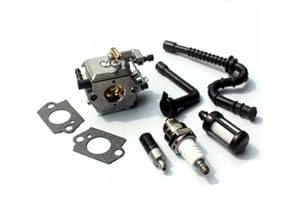 HURI Carburateur et Bougies d'allumage Filtre à Essence/Huile Tuyau Carburant pour STIHL 024 024AV 024S 026 MS240 MS260 Tronçonneuse # Walbro WT-194/1121 120 0611 Carb