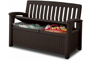 Keter Uteplats Storage Bench, 227 liter, 132.7X 63.5 X 89.5 Cm