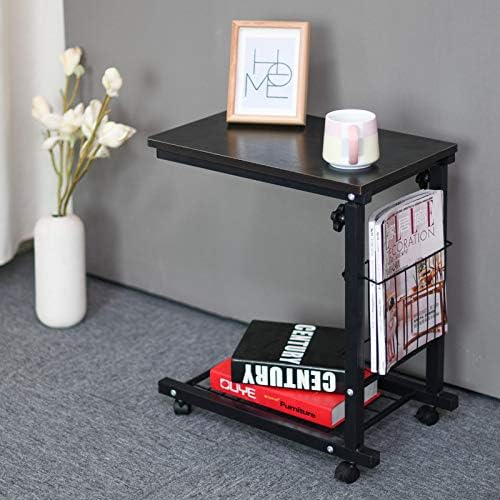 C.N. Simple and Modern Removable Bedside Table Lifting Bedroom Small Coffee Table Lazy Computer Table Sofa Small Desk/Coffee Table,Style5,One Size