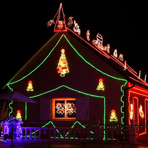 10m LED Lichterschlauch Lichtschlauch Lichterkette Licht Leiste 360 LEDs Xmas Schlauch Steckerfertig für Innen und Außen-Bereich – Komplett Set inkl. 20 Wandhalterungen – Warmweiß - 6