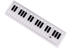 Uteruik Kunststoff Lineal 6 Zoll / 15 cm Klavier Muster Lineal Bürobedarf Kreatives Briefpapier Kawaii Lineal, 1 stücke