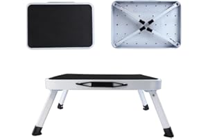 QIMU Marchepied pliable avec 1 marches - Pour caravane - Charge maximale : 150 kg - Design antidérapant