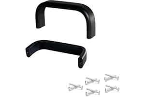 DOXILA 10 x Tiradores Cocina Cajones, Negro Tiradores Armarios Alúmina 76mm Centros de orificio con Tornillos, Tiradores de Arco para Dormitorio Oficina Armario Cajón de la Cómoda