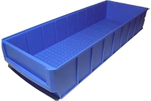 SOPO A-Z Industriebox rot blau Aufbewahrungsbox robust Kunststoff Regalbox stapelbar Trennstege ideal für Heimwerker und Industrie (blau, 500x183x81 mm)