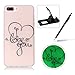 Produktbild iPhone 7 Plus 5.5 Zoll Hülle Silikon TPU Ultradünn Case,iPhone 7 Plus 5.5 Zoll Einzigartig [Nacht Leuchtend] Fluoreszieren Im Dunkeln Lichtdurchlässig Weich Gummi Handyhülle Etui Tasche Schutzhülle,Herzzer Anti Kratzer Flexibel Soft Rückseite Schutz Hülle Bumper Case Cover Shell für iPhone 7 Plus 5.5 Zoll + 1 x Frei Schwarz Handy Halterung Ständer + 1 x Frei Schwarz Stylus Stift Touch Pen - Liebe Sie Herzen