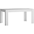 Furniture To Go Lyon Large extending dining table 160/200 cm in White and High Gloss