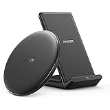 Anker Bundle di Caricatori Wireless, PowerWave Pad e Stand 10 W, con certif. Qi, compat. con iPhone XS Max/XR/XS/X/8, Ricaric