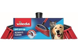 Vileda Always Clean Balai en Caoutchouc - Attire et ramasse la saleté et les poils d’animaux - Pour tous types de sols - Facile à nettoyer - Manche non-inclus