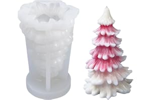 NSXIN Silikonform Kerzenform Weihnachten DIY Silikon Kerzen Gießform 3D Elch Weihnachtsmann Weihnachtsbaum Kerzengießform DIY Kerzenherstellung Form für die Herstellung von Kerzen (Weihnachtsbaum)