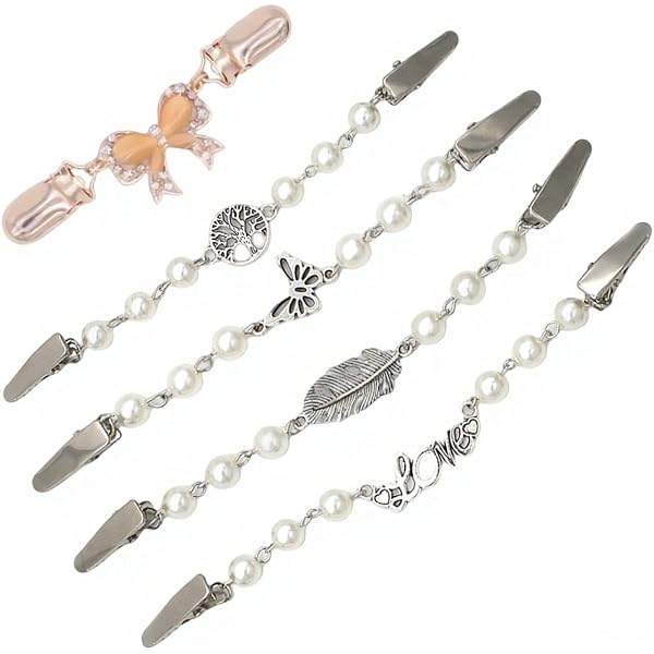 4 STÜCK CARDIGAN Clips Für Kleidung, Metall Cinch Produktbild-Vorschau 2