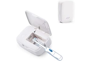 TKMARS Sterilizzatore Spazzolini da Denti UV Portatile,Type-C Ricaricabile, Disinfettante e Asciugatura a Basso Rumore, con Etichetta Forata per Viaggi, Uso Familiare e Bagno (Bianco)
