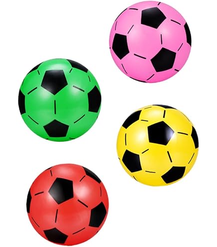 Kit Mini Ballons ZBHDEYG - 2 Football + 1 Basketball + Pompe - 16cm - Jouet Parent-Enfant - Intérieur/Extérieur