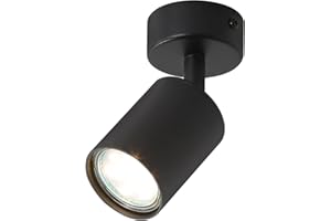 ‎LICHTMALER Lichtmaler Deckenspots 1 Flammig Schwarz Deckenstrahler - Deckenleuchte GU10 Schwenkbar 350° Spotleuchte Mode Wand Deckenlampe Spots LED für Küche Wohnzimmer Flur, Ohne Leuchtmittel