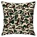 Produktbild HOTNING Zierkissenbezüge, Throw Pillow Covers, Throw Pillow case, Bape Ape Camo Green Polyester Cotton Hold Pillowcase Fashion Throw Pillow Travel Pillow for Cafe Sofa Home Decor