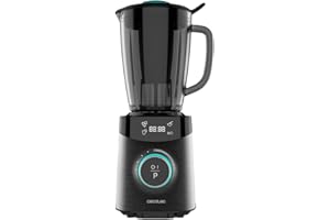 Cecotec Batidora de Vaso Power Black Titanium 2500MAX Advance. 2500W Máxima Potencia, Cuchilla de 8 Hojas con Recubrimiento d