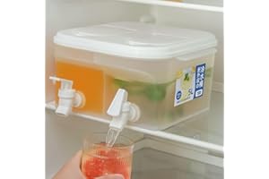 Merrwon Fridge Jug Drinks Chiller,Refrigerator Cold Kettle with Tap,5L Drinks Dispenser with Tap Refillable,Large Dispenser for Making Juice and Teas