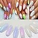 Sindy New Mermaid Effect Nail Glitter Polish Sparkly Magic Glimmer Powder Dust DIY Nail Art Tip Decoration Tools Gel UV Nails Art (Pink)