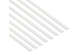 D-Line Micro+ Canal Portacables de 8 Metros, Cubierta de Cable Autoadhesiva, Solución de Gestión de Cables, 20mm (Ancho) x 10mm (Alto), 8 Piezas de 1 Metro (Multipack de 8 metros), Blanco